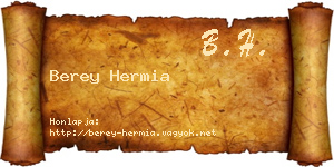 Berey Hermia névjegykártya